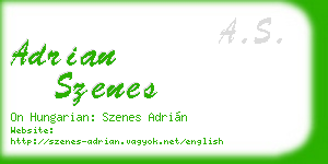 adrian szenes business card